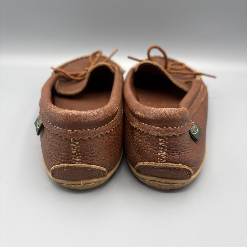 Footskins Driving Moccasins Womens Size 9 Brown Leather Loafers Rubber Sole Shoe - Picture 7 of 10